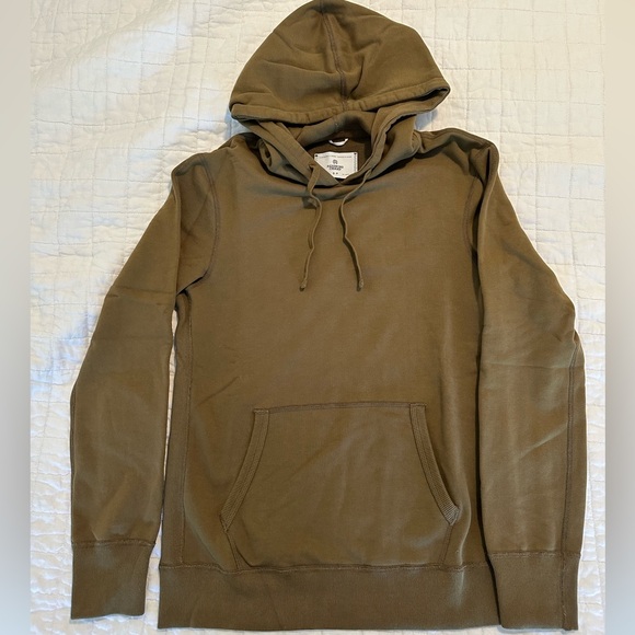 Reigning Champ Olive Green Hoodie Sweatshirt Made in Canada - Picture 1 of 2